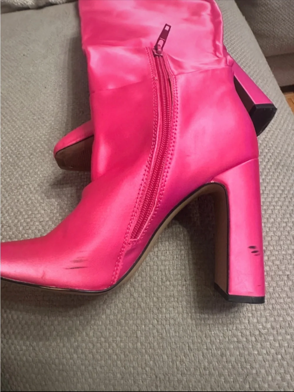 Steve Madden Hot Pink Ambrose Mid-Calf Block Heel Boots